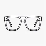 square horn-rimmed glasses image